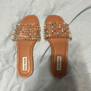 Steve Madden Multi color studded sandals